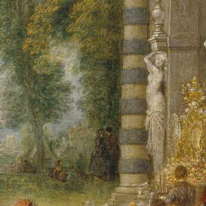I Piaceri Del Ballo Jean-Antoine Watteau jaw20 quadro stampato su tela