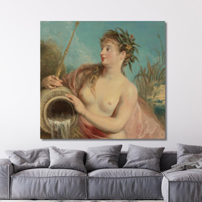 Ninfa Della Fontana Jean-Antoine Watteau jaw24 quadro stampato su tela