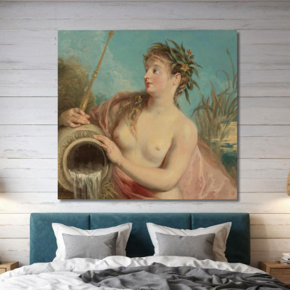 Ninfa Della Fontana Jean-Antoine Watteau jaw24 quadro stampato su tela