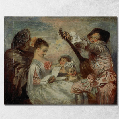 Per Dimostrarci Che Questa Bellezza... Jean-Antoine Watteau jaw26 quadro stampato su tela