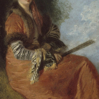 La Sognatrice Jean-Antoine Watteau jaw33 quadro stampato su tela
