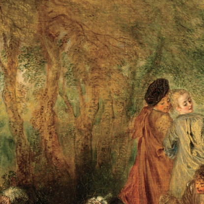 La Festa Dell’Amore Jean-Antoine Watteau jaw35 quadro stampato su tela