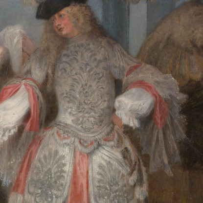 I Comici Francesi Jean-Antoine Watteau jaw36 quadro stampato su tela
