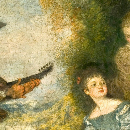 La Lezione D’Amore Jean-Antoine Watteau jaw39 quadro stampato su tela