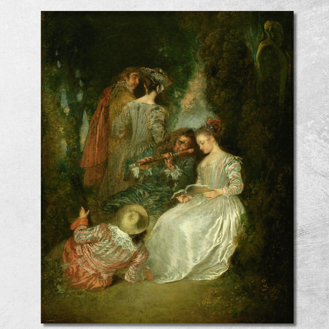 Il Perfetto Accordo Jean-Antoine Watteau jaw40 quadro stampato su tela