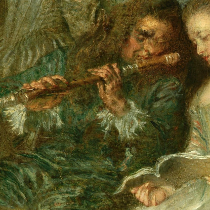Il Perfetto Accordo Jean-Antoine Watteau jaw40 quadro stampato su tela