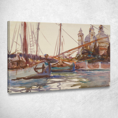 Santa Maria Della Salute Venice  John Singer Sargent jss264 quadro stampato su tela