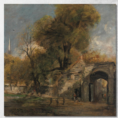 Porta Di Harnham Salisbury John Constable jcn50 quadro stampato su tela