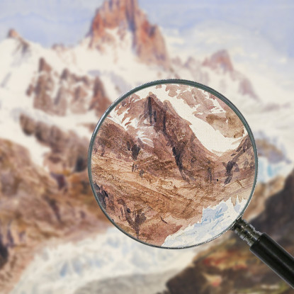 Schreckhorn Eismeer Dal Quaderno Di Schizzi Per Acquerelli Splendid Mountain John Singer Sargent jss266 quadro stampato su tela