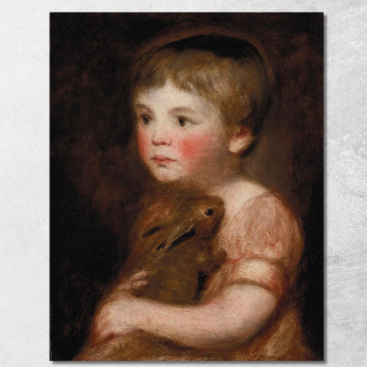 Miss Lewis Con Un Coniglio John Constable jcn60 quadro stampato su tela