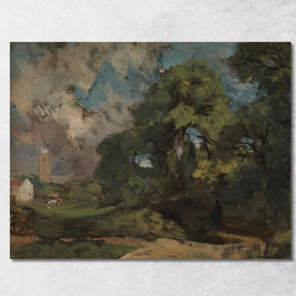 Stoke-By-Nayland John Constable jcn80 quadro stampato su tela