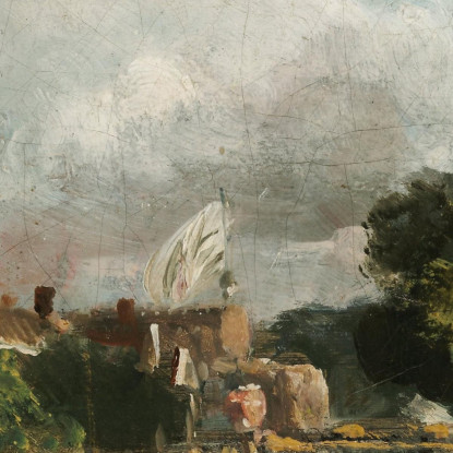 La Celebrazione Della Pace Del 1814 A East Bergholt John Constable jcn89 quadro stampato su tela