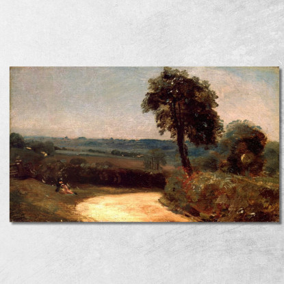 La Strada Da East Bergholt A Flatford John Constable jcn94 quadro stampato su tela