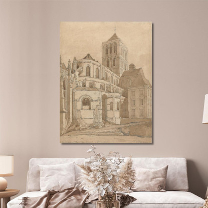 Chiesa Abbaziale A Fécamp Normandia John Sell Cotman jsc4 quadro stampato su tela