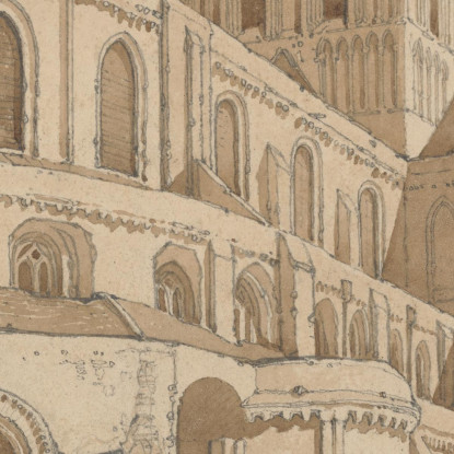 Chiesa Abbaziale A Fécamp Normandia John Sell Cotman jsc4 quadro stampato su tela