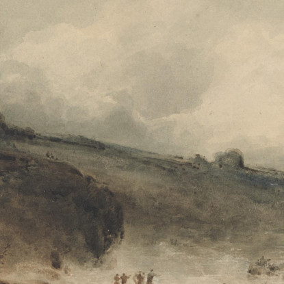 Castello Di Aberystwyth John Sell Cotman jsc5 quadro stampato su tela