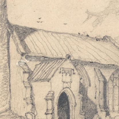 Chiesa Di Aylmerton Norfolk Vista Da Sud-Ovest John Sell Cotman jsc7 quadro stampato su tela