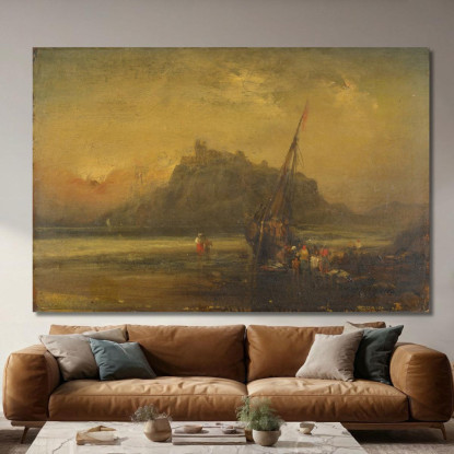 Scena Di Spiaggia John Sell Cotman jsc8 quadro stampato su tela