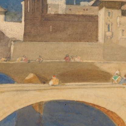 Ponte In Una Città Continentale John Sell Cotman jsc10 quadro stampato su tela