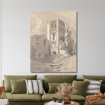 Priorato Di Castle Acre Norfolk 3 John Sell Cotman jsc12 quadro stampato su tela