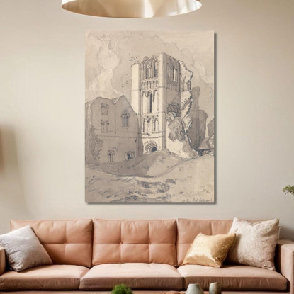 Priorato Di Castle Acre Norfolk 3 John Sell Cotman jsc12 quadro stampato su tela
