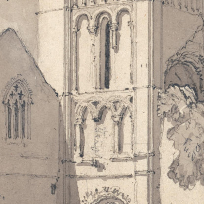 Priorato Di Castle Acre Norfolk 3 John Sell Cotman jsc12 quadro stampato su tela