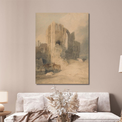 Priorato Di Castle Acre Norfolk John Sell Cotman jsc13 quadro stampato su tela