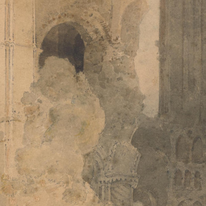 Priorato Di Castle Acre Norfolk John Sell Cotman jsc13 quadro stampato su tela