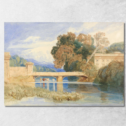 Castello Di Navarre Vicino A Évreux Normandia John Sell Cotman jsc15 quadro stampato su tela