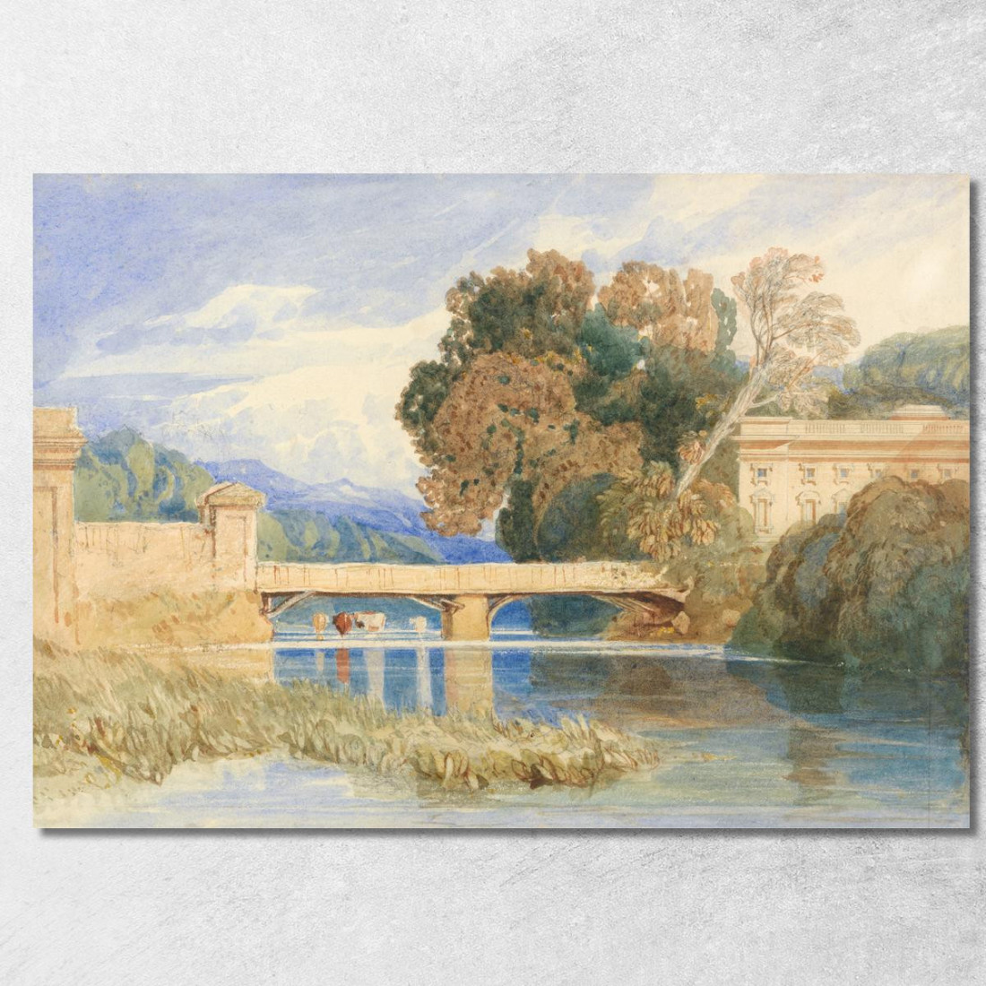 Castello Di Navarre Vicino A Évreux Normandia John Sell Cotman jsc15 quadro stampato su tela