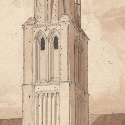 Chiesa Di Douvres Normandia John Sell Cotman jsc18 quadro stampato su tela