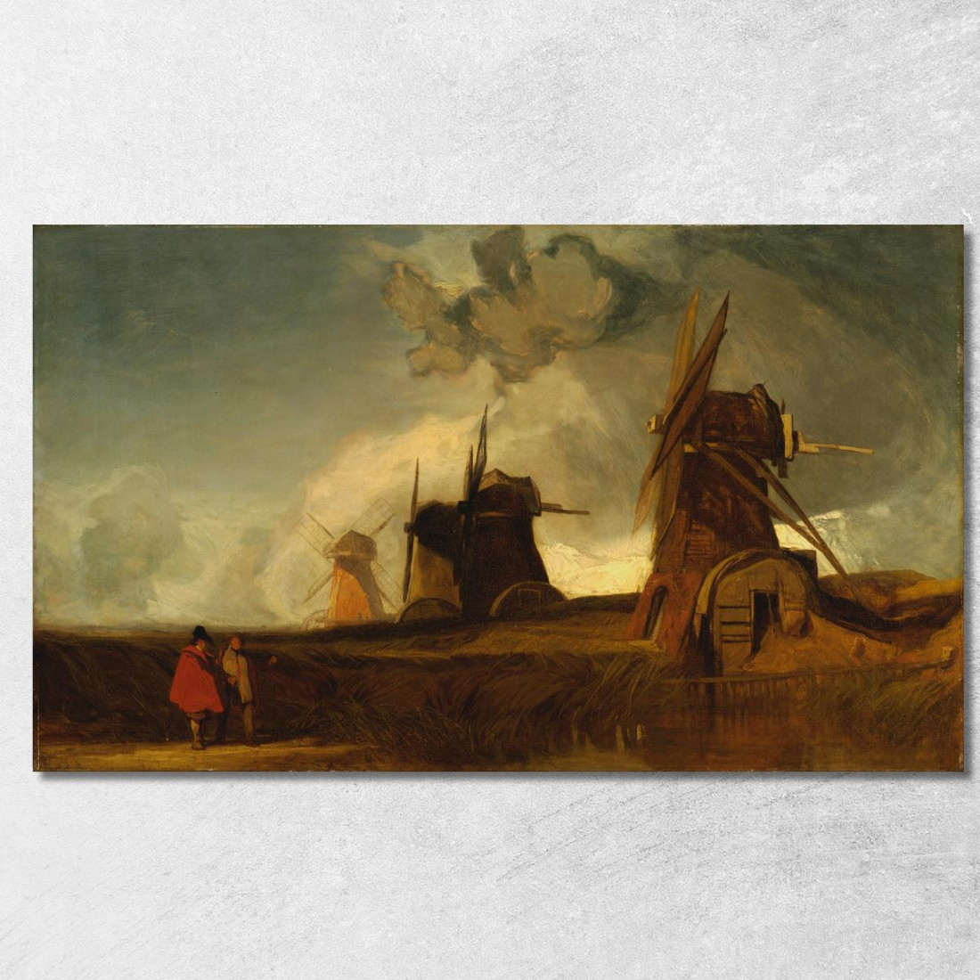 Mulini Di Drenaggio Nelle Paludi Di Crowland Lincolnshire John Sell Cotman jsc19 quadro stampato su tela