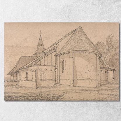 Estremità Est Della Chiesa Abbaziale Di San Paolo A Rouen Normandia John Sell Cotman jsc23 quadro stampato su tela