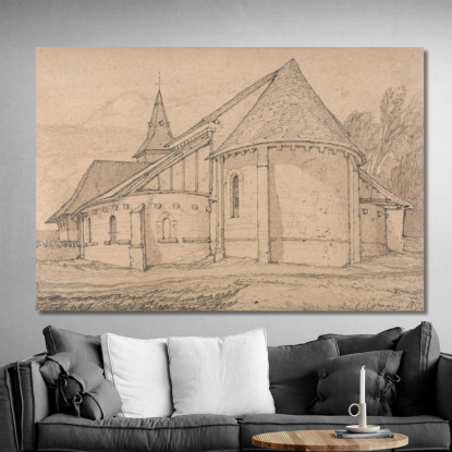 Estremità Est Della Chiesa Abbaziale Di San Paolo A Rouen Normandia John Sell Cotman jsc23 quadro stampato su tela