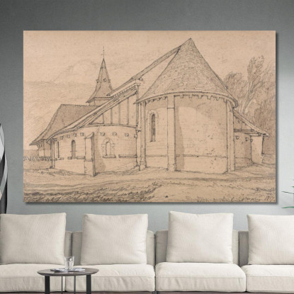 Estremità Est Della Chiesa Abbaziale Di San Paolo A Rouen Normandia John Sell Cotman jsc23 quadro stampato su tela
