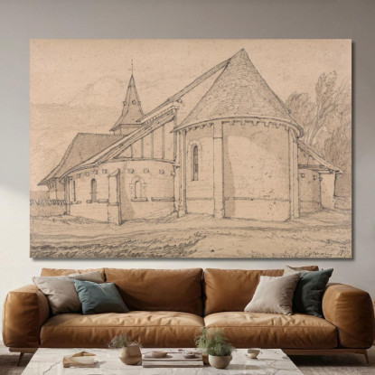 Estremità Est Della Chiesa Abbaziale Di San Paolo A Rouen Normandia John Sell Cotman jsc23 quadro stampato su tela