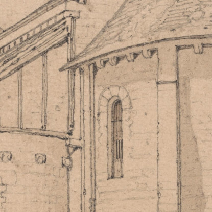 Estremità Est Della Chiesa Abbaziale Di San Paolo A Rouen Normandia John Sell Cotman jsc23 quadro stampato su tela