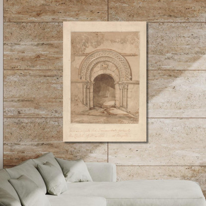 Ingresso Al Mercato Del Grano Precedentemente La Cappella Di San Luigi A Bayeux John Sell Cotman jsc25 quadro stampato su tela