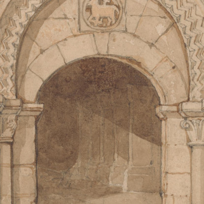 Ingresso Al Mercato Del Grano Precedentemente La Cappella Di San Luigi A Bayeux John Sell Cotman jsc25 quadro stampato su tela