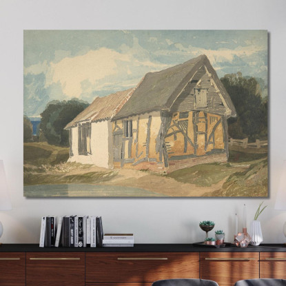 Edificio Agricolo Vicino A Uno Stagno John Sell Cotman jsc26 quadro stampato su tela