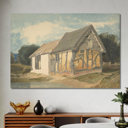 Edificio Agricolo Vicino A Uno Stagno John Sell Cotman jsc26 quadro stampato su tela