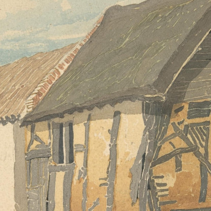 Edificio Agricolo Vicino A Uno Stagno John Sell Cotman jsc26 quadro stampato su tela