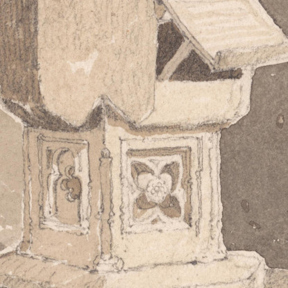 Fonte Battesimale Nella Chiesa Di Dersingham Norfolk John Sell Cotman jsc27 quadro stampato su tela