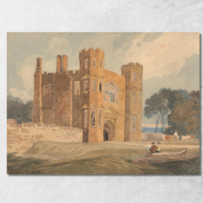 Portale Di Saint Mary'S A Wiggenhall Norfolk 2 John Sell Cotman jsc29 quadro stampato su tela