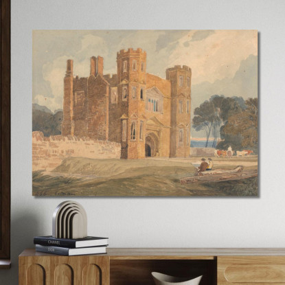 Portale Di Saint Mary'S A Wiggenhall Norfolk 2 John Sell Cotman jsc29 quadro stampato su tela