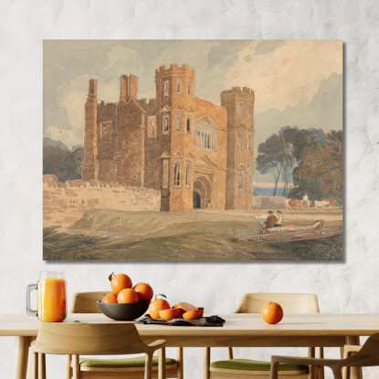 Portale Di Saint Mary'S A Wiggenhall Norfolk 2 John Sell Cotman jsc29 quadro stampato su tela