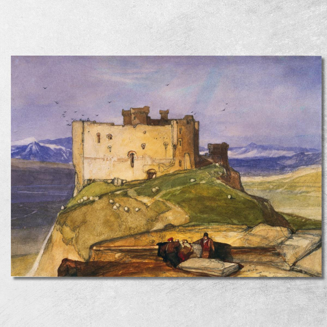 Castello Di Harlech John Sell Cotman jsc30 quadro stampato su tela