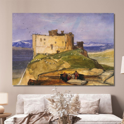 Castello Di Harlech John Sell Cotman jsc30 quadro stampato su tela