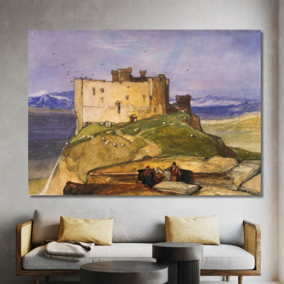 Castello Di Harlech John Sell Cotman jsc30 quadro stampato su tela