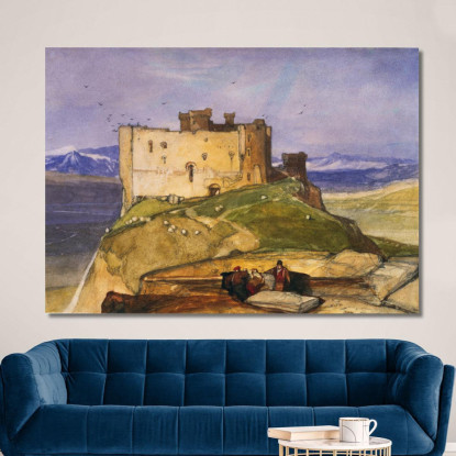 Castello Di Harlech John Sell Cotman jsc30 quadro stampato su tela